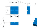 Forma na gumu na cihly 6 ml - 204 dutin