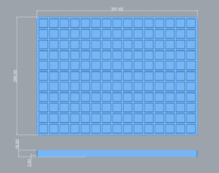 6ml square gummy mold layout