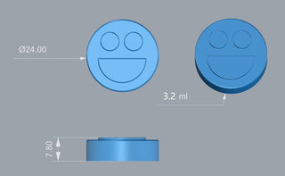 3,2 ml Smiley Face Gummy Form - 192 dutin