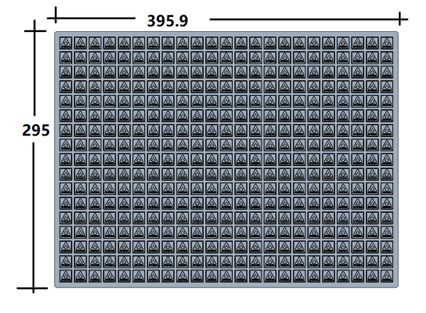 2,9 ml kocka s logom zhody formy – 391 dutín